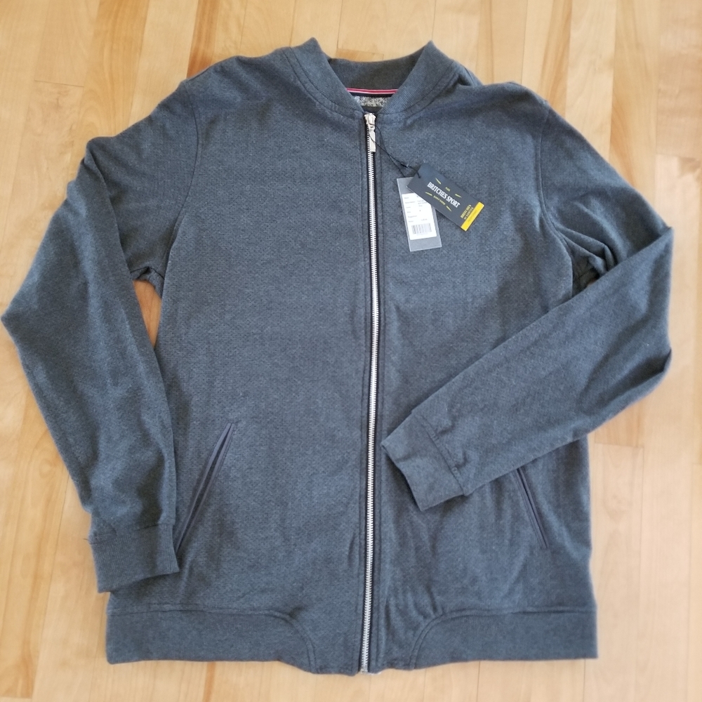 Britches Sport by Samtex Grey Knit Jacket Medium New